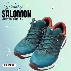 Salomon Outrise CSWP Men's Hiking Trail Sneakers Green Brown Lace Up Size 9